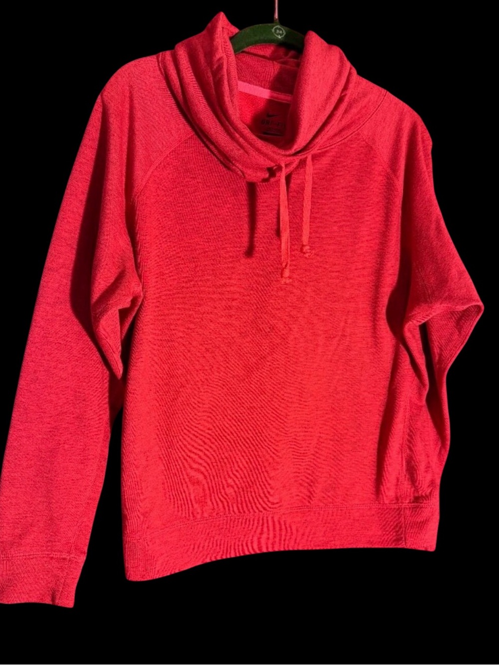Nike Dri-FIT Obsessed Infinity Coverup Funnel Neck Red Sweatshirt Sz M